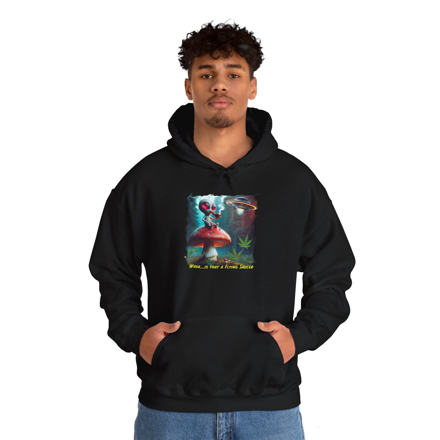 Whoa!.....is that a Flying Saucer ? Hoodie, Unisex Gildon Heavy Blend™ Hooded Sweatshirt