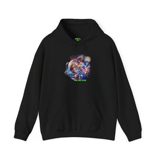 Time & Space Hoodie, Unisex Gildon Heavy Blend™ Hooded Sweatshirt