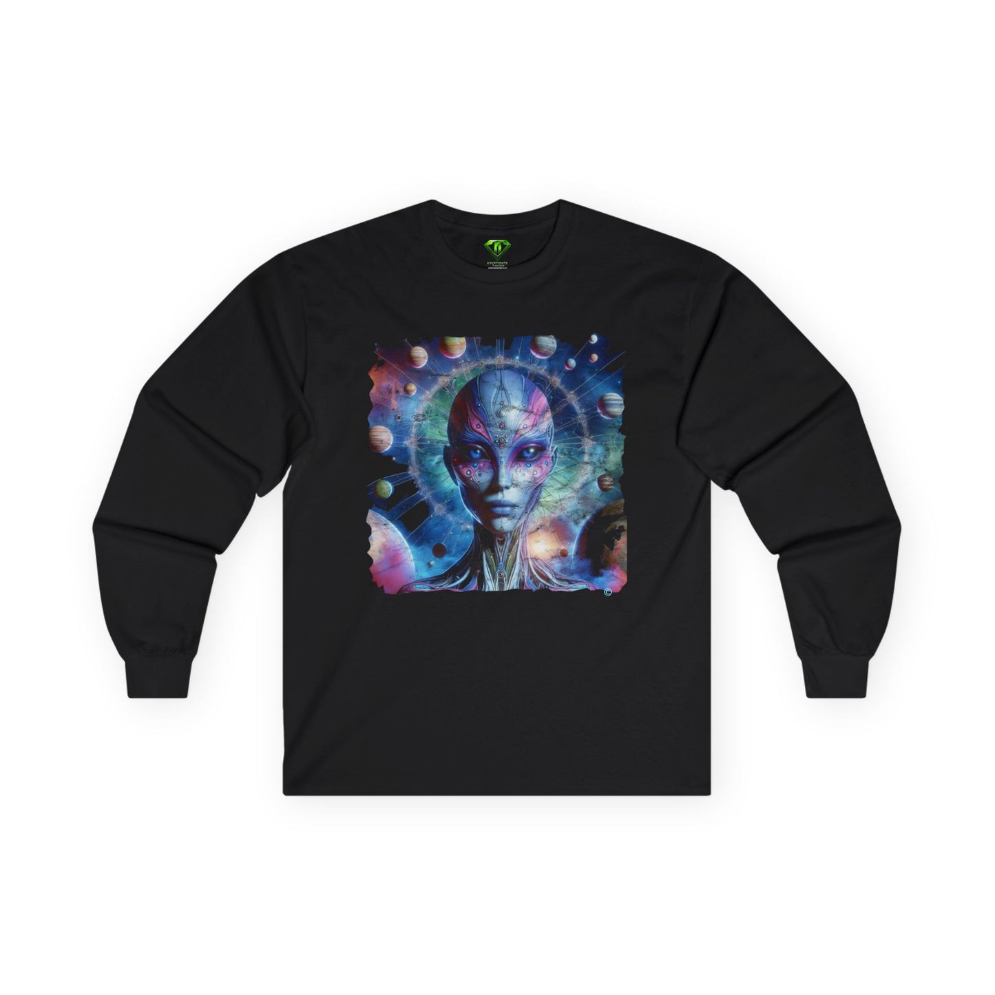 Celestial Wind Female Alien Long Sleeve T-shirt, Unisex Tees,