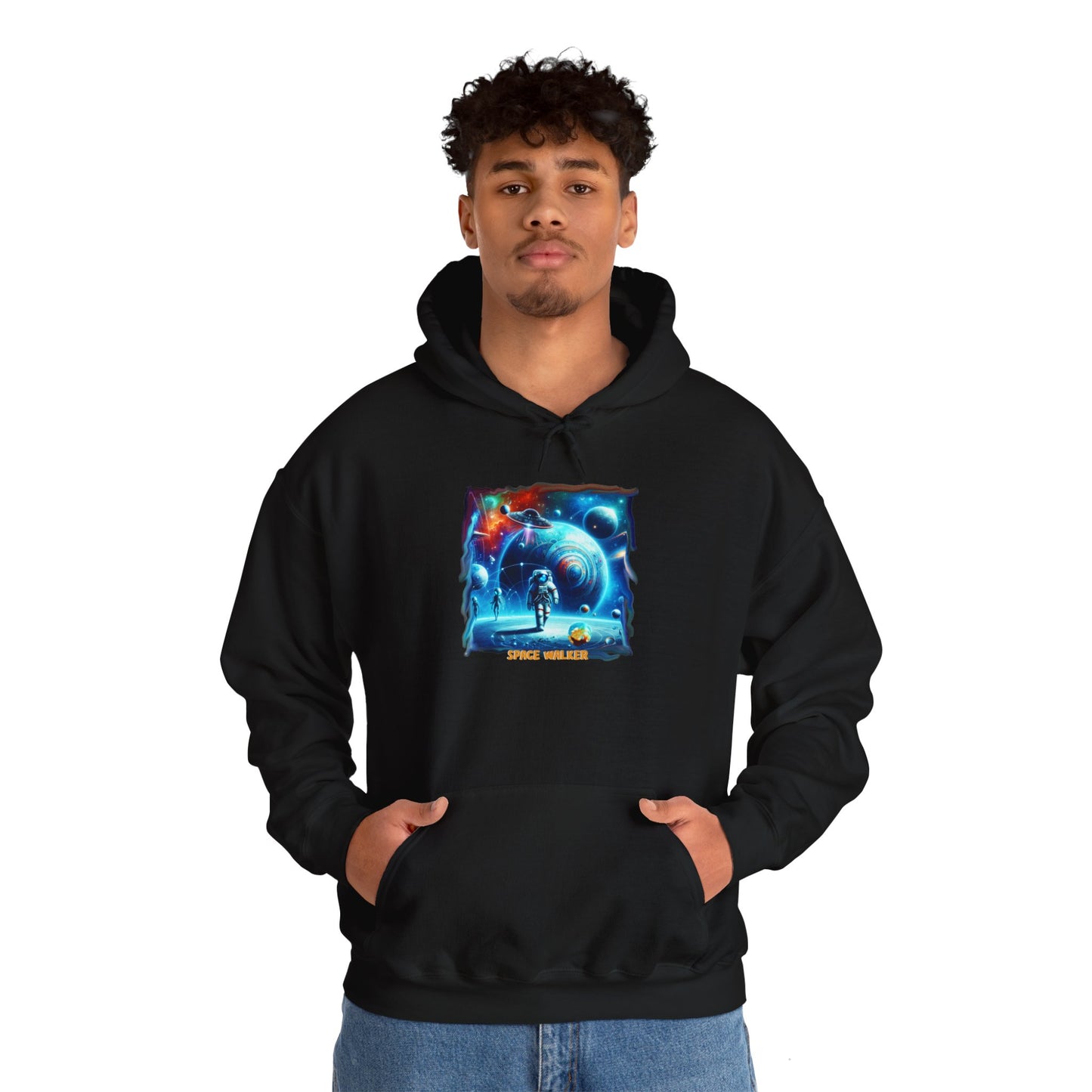 Space Walker Hoodie, Unisex Gildon Heavy Blend™ Hooded Sweatshirt