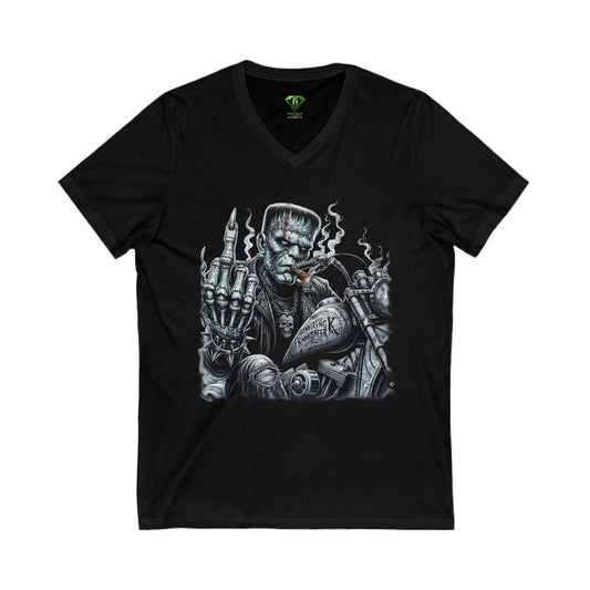 Pull my Finger, Frank say's, V-Neck Tee, Edgy Graphic tees