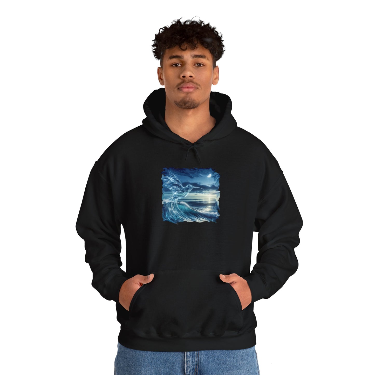 Humming Bird Wave, Unisex Gildon Heavy Blend™ Hooded Sweatshirt,