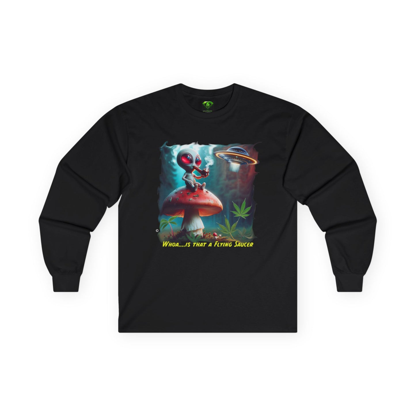 Whoa! Flying Saucer Long sleeve T-shirt, Unisex Tees,