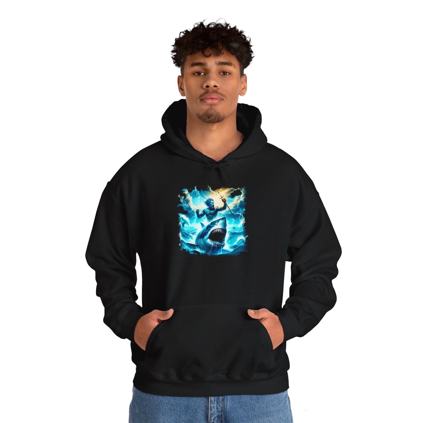 Angry Neptune Hoodie, Unisex Gildon Heavy Blend™ Hooded Sweatshirt