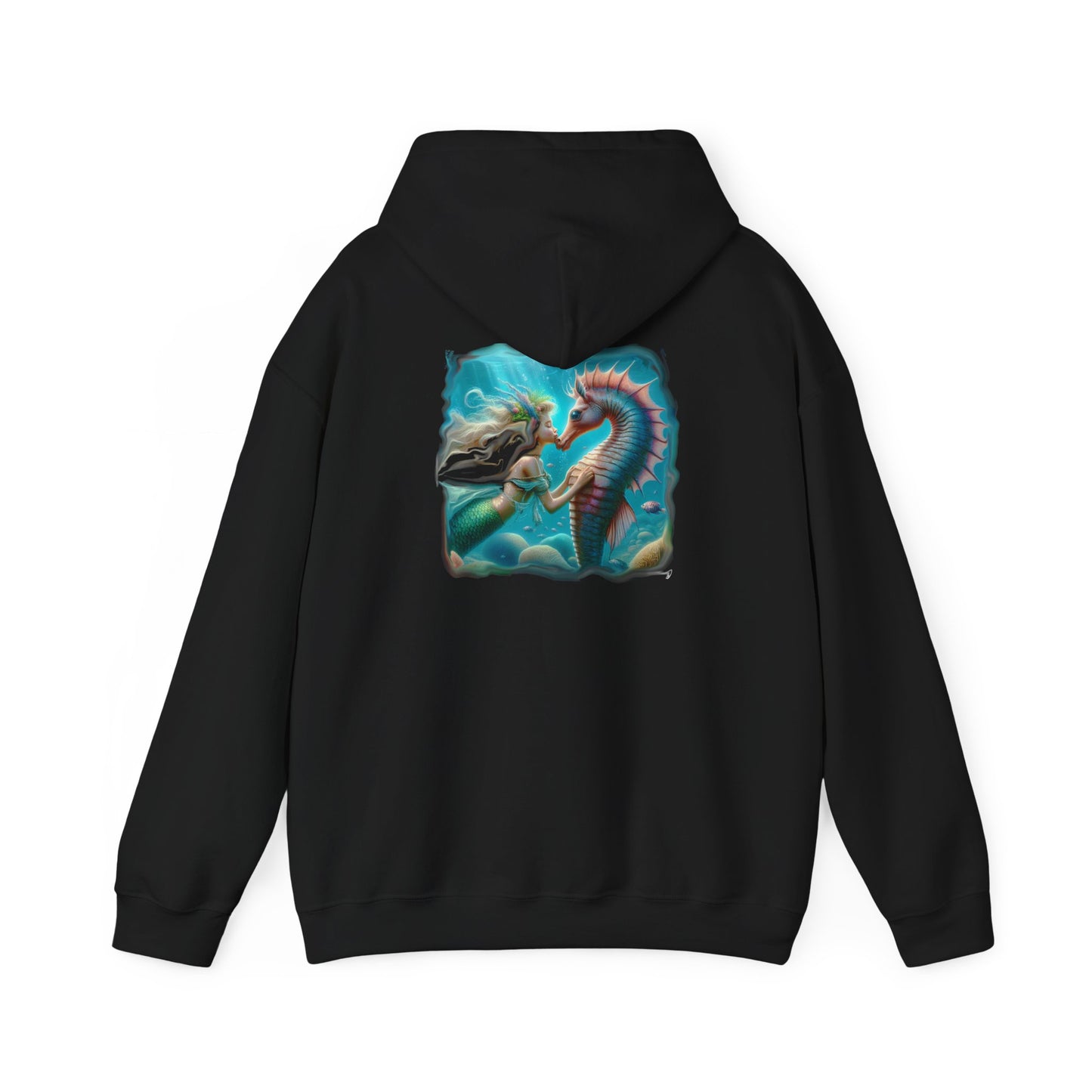 Kissing Seahorse Hoodie, Unisex Gildon Heavy Blend™ Hooded Sweatshirt