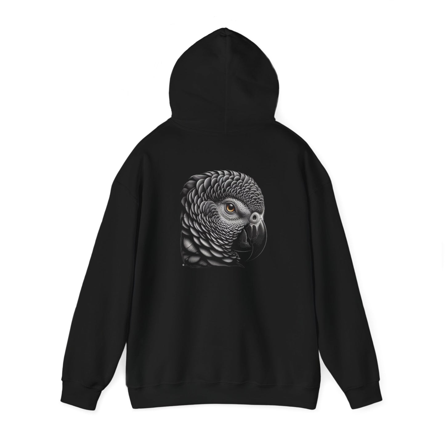 African Grey Parrot Hoodie, Unisex Gildon Heavy Blend™ Hooded Sweatshirt