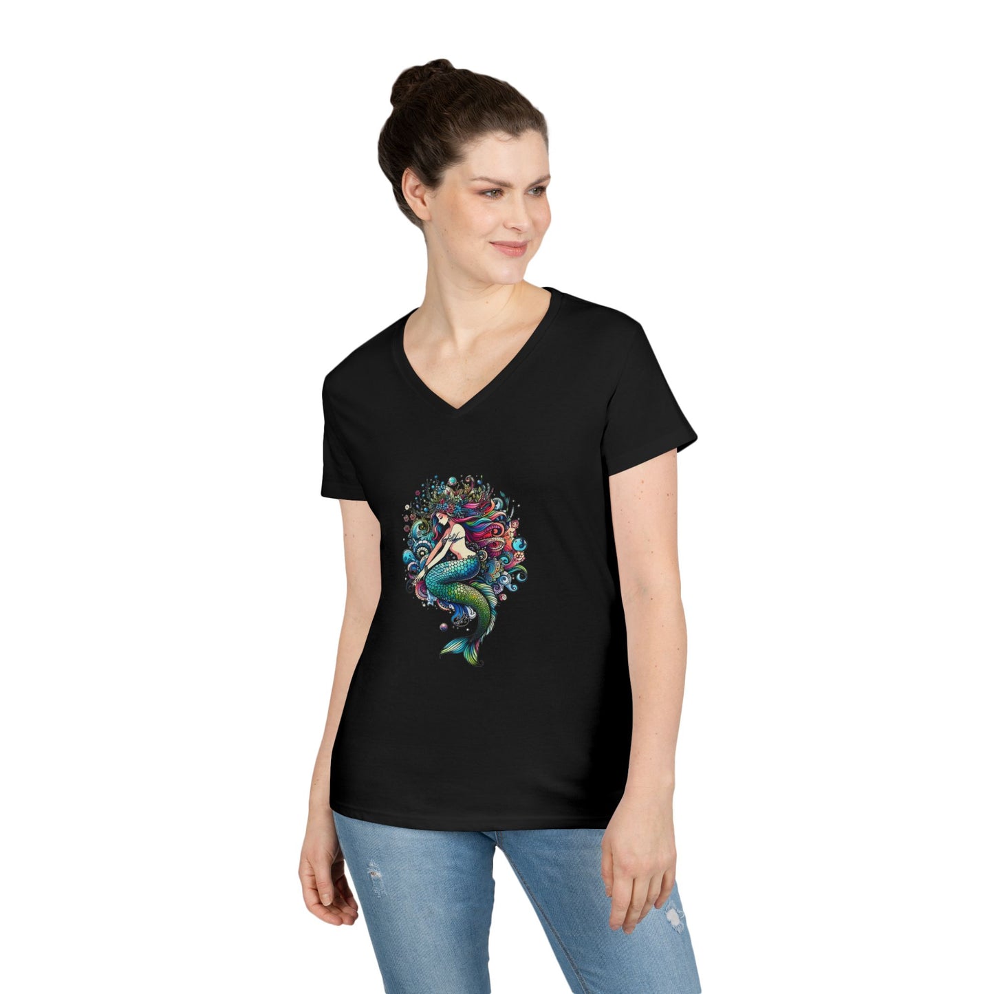 Mermaid, stylish Ladies' V-Neck T-Shirt