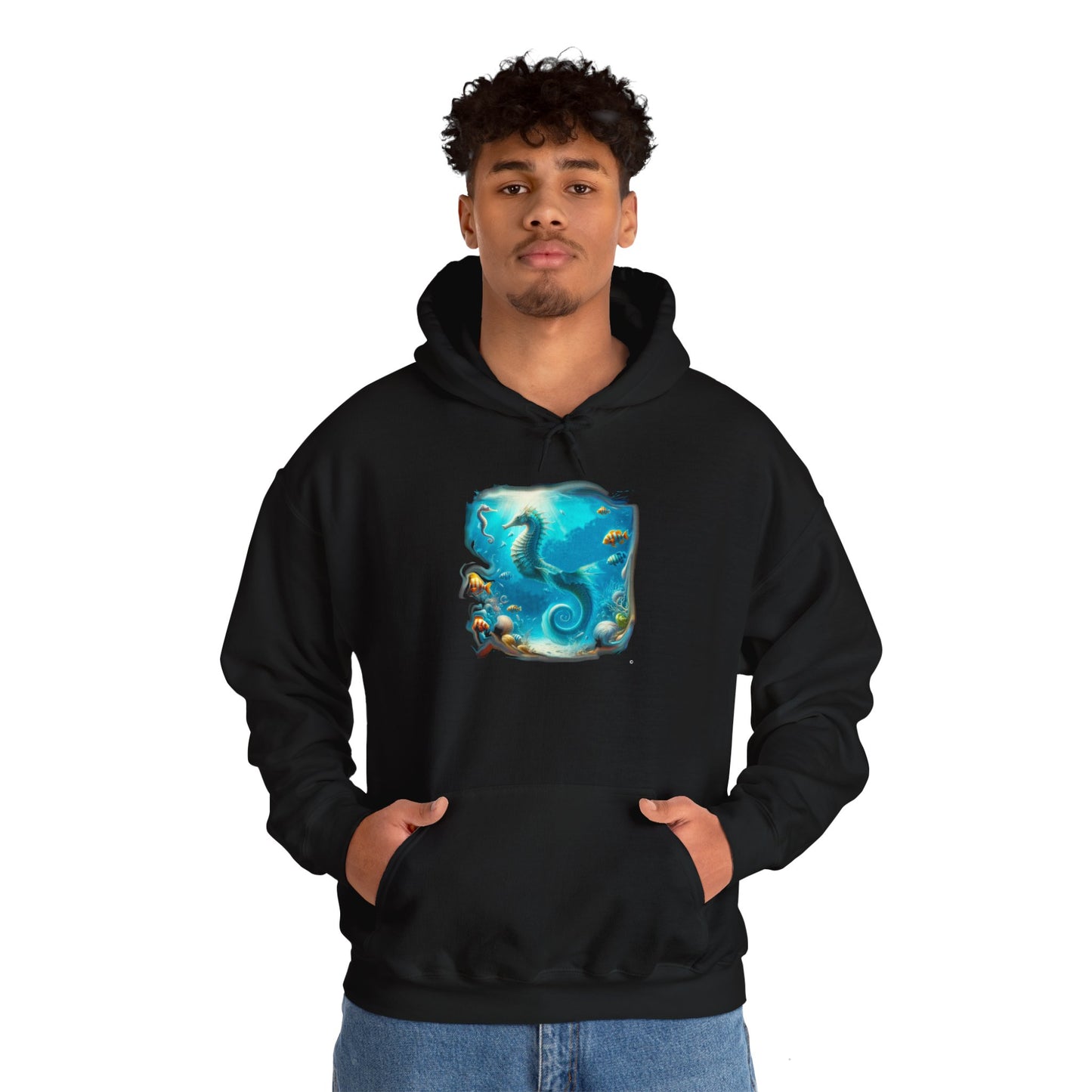 Sea Horse Hoodie, Unisex Gildon Heavy Blend™ Hooded Sweatshirt