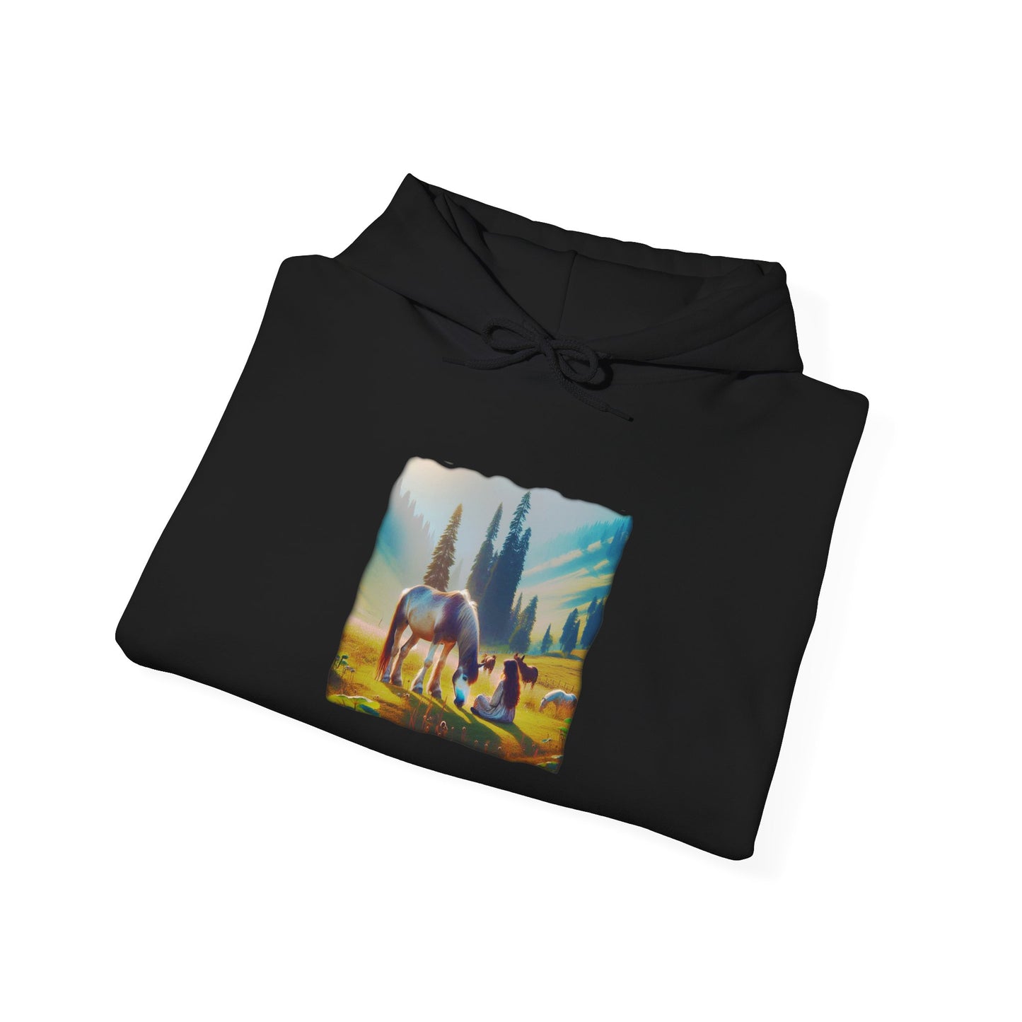 Horse Pasture, Unisex Gildon Heavy Blend™ Hooded Sweatshirt